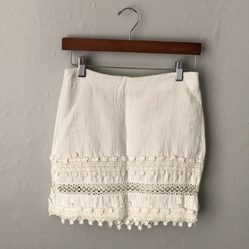 H&M linen-blend skirt